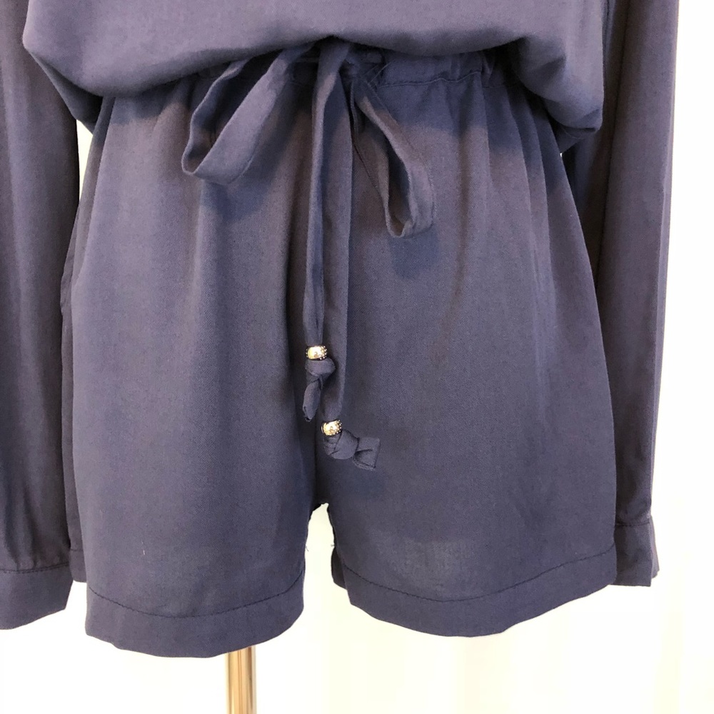 COMING SOON! Open Back Long Sleeve Romper - Picture 4 of 7